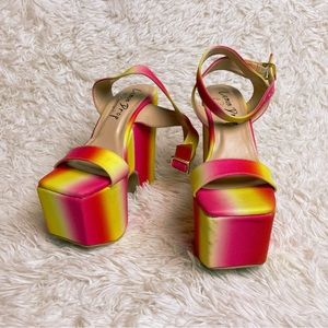 Ariyah Platform Heels Wedges Lemon Drop by Privileged Dolls Kill Ombré
